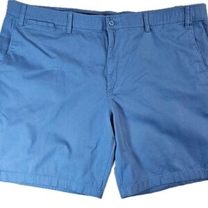 The Foundry Shorts Mens 54 Sky Blue Flex Flat Front Comfort Stretch Big &‎ Tall
